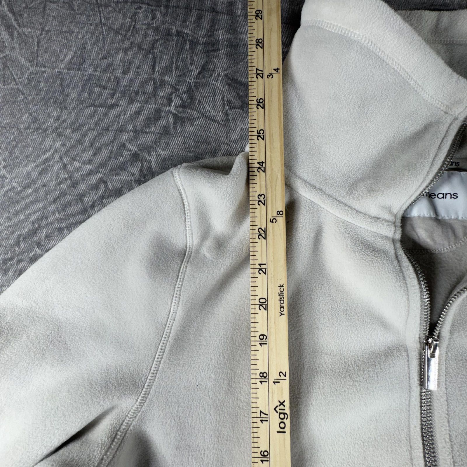 Other Calvin Klein Jeans Fleece Women's L Cream Full Zip Size L / US 10 / IT 46 - 4 Thumbnail