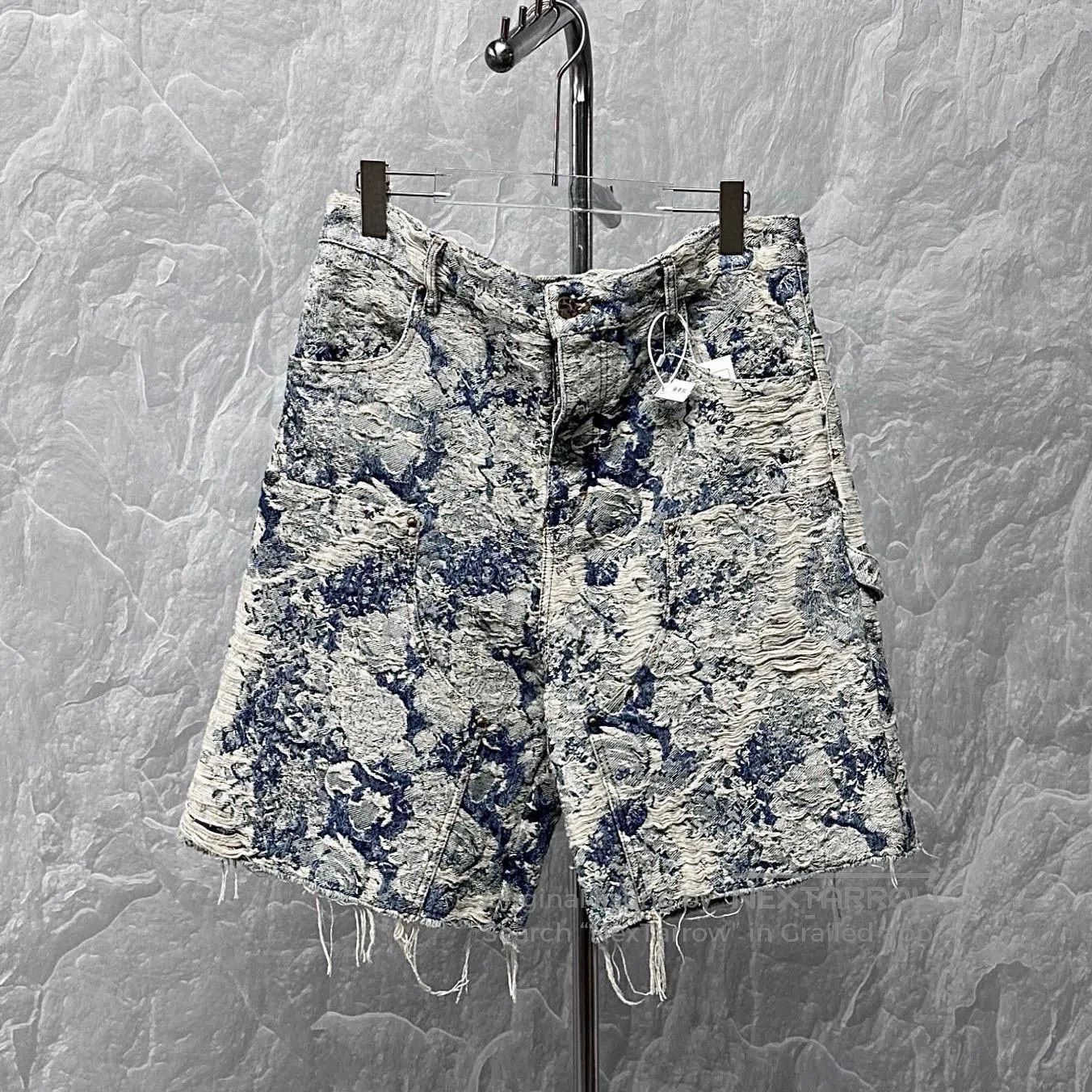 Louis Vuitton Louis Vuitton Floral Distressed Denim Shorts. Size 31" - 1 Thumbnail