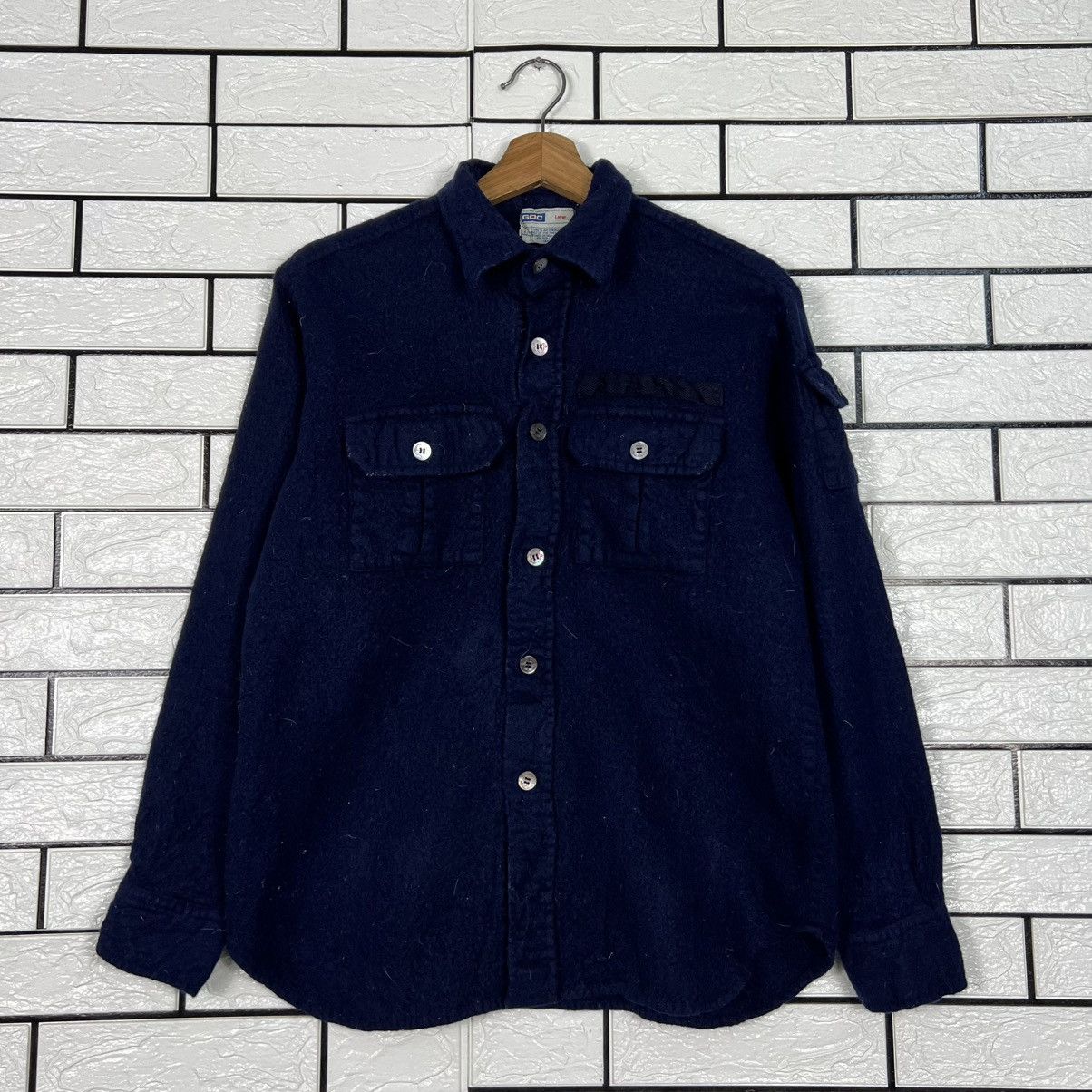 Vintage Vintage 90's GDC Wool Flannel Work Shirt Jacket #4159-C190 Size US L / EU 52-54 / 3 - 1 Thumbnail