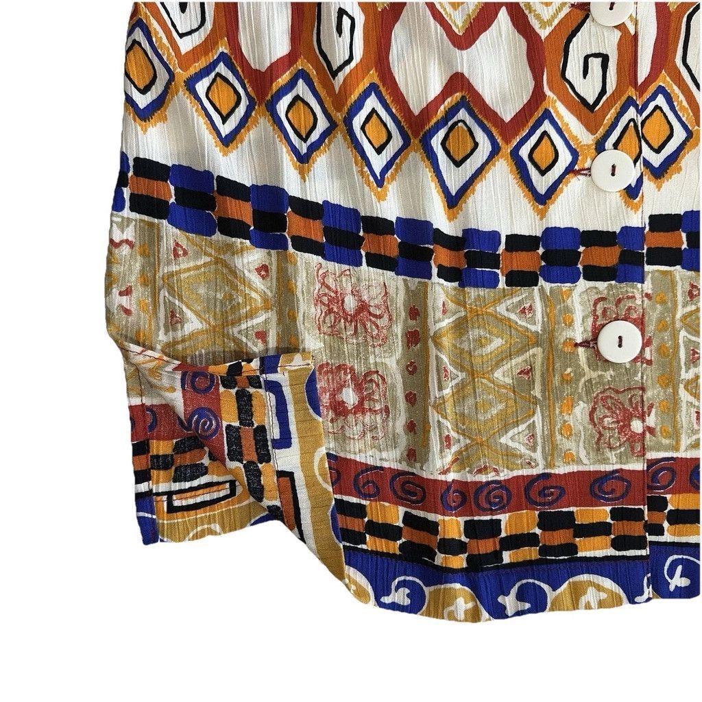 Vintage Vtg Carole Little Petites Aztec Artsy Blazer Size 14P Boho Size XL / US 12-14 / IT 48-50 - 9 Thumbnail