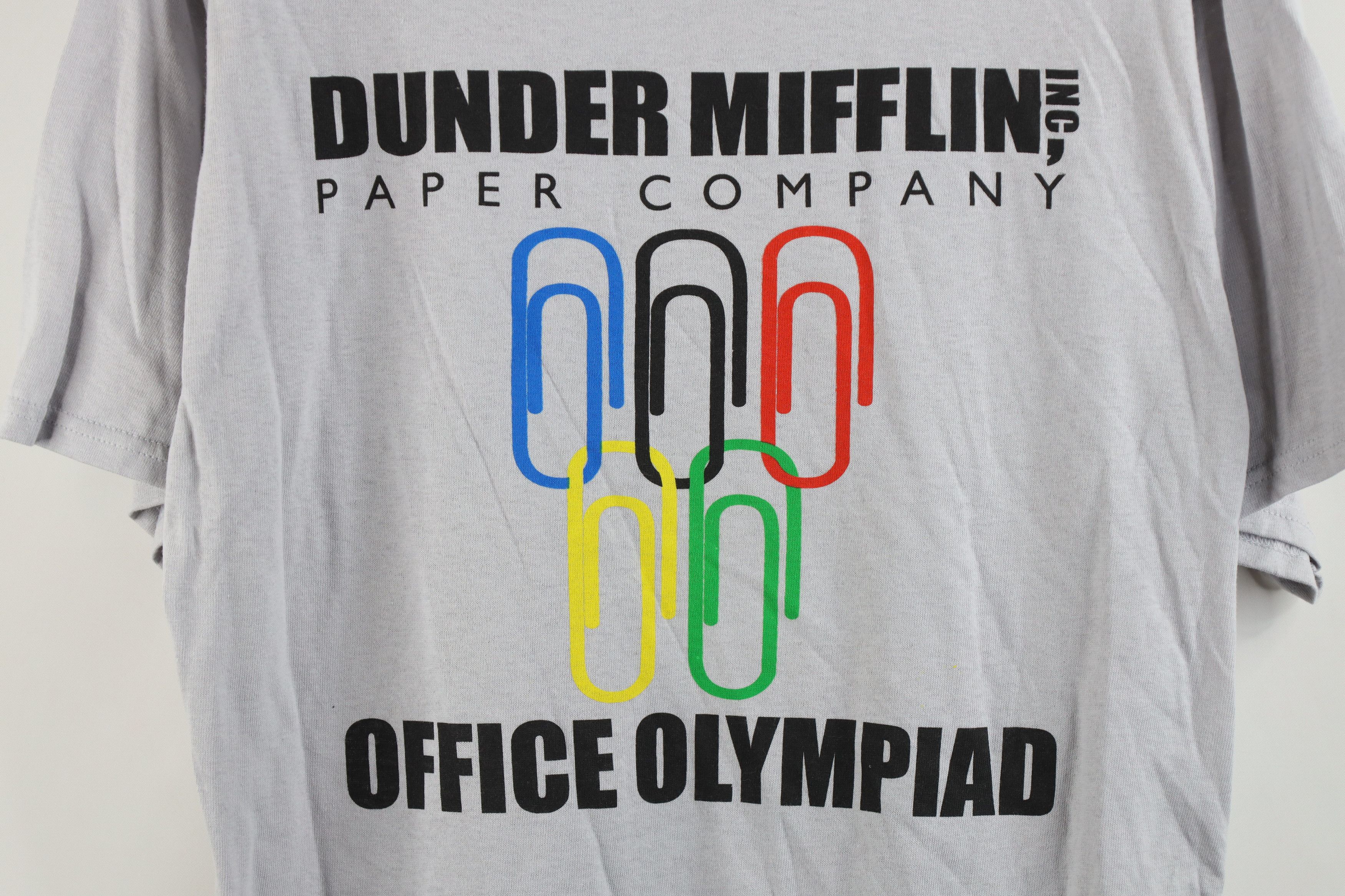 Vintage Deadstock Y2K The Office Spell Office Olympiad T-Shirt Gray Size US L / EU 52-54 / 3 - 4 Thumbnail