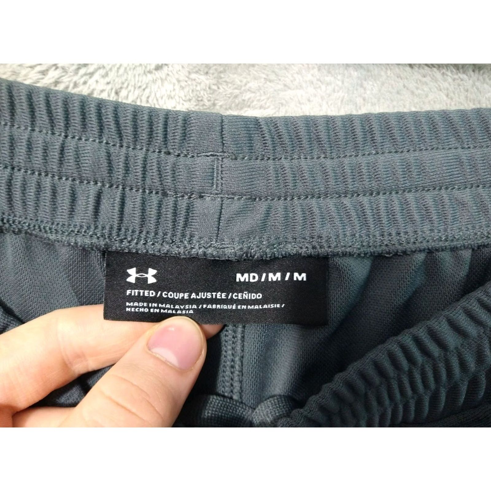 Under Armour Under Armour Pants Mens Medium Athletic Jogger Tapered Leg Fitted Gray Polyblend Stretch Inseam 30in Pockets DST Baseball Graphic? Size US 31 - 7 Thumbnail