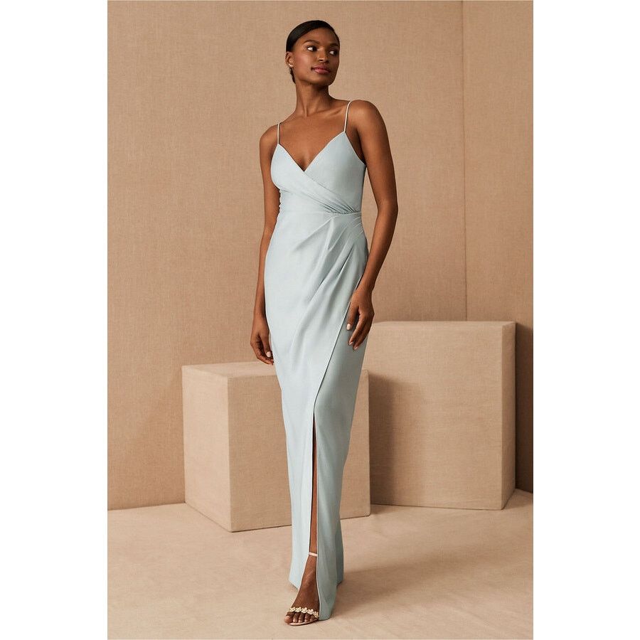 bhldn satin charmeuse dress BHLDN REMY SATIN CHARMEUSE DRESS 2