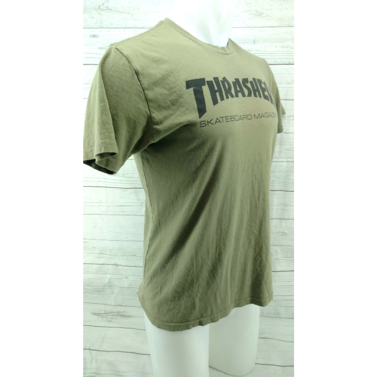 Thrasher VINTAGE Thrasher Skateboarding Magazine Green Olive T Shirt Medium Size US M / EU 48-50 / 2 - 4 Thumbnail