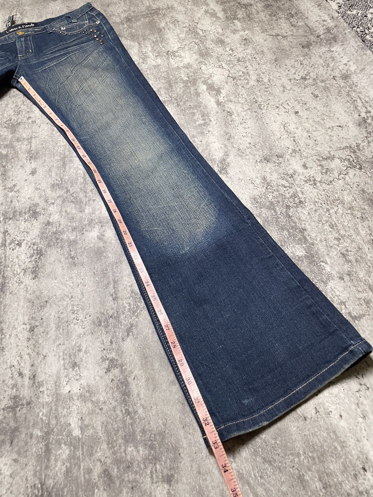 If Six Was Nine × Japanese Brand × Le Grande Bleu (L.G.B.) Japanese Flare Studded Jeans L. Waver KmRii lgb Style Size US 30 / EU 46 - 15 Thumbnail