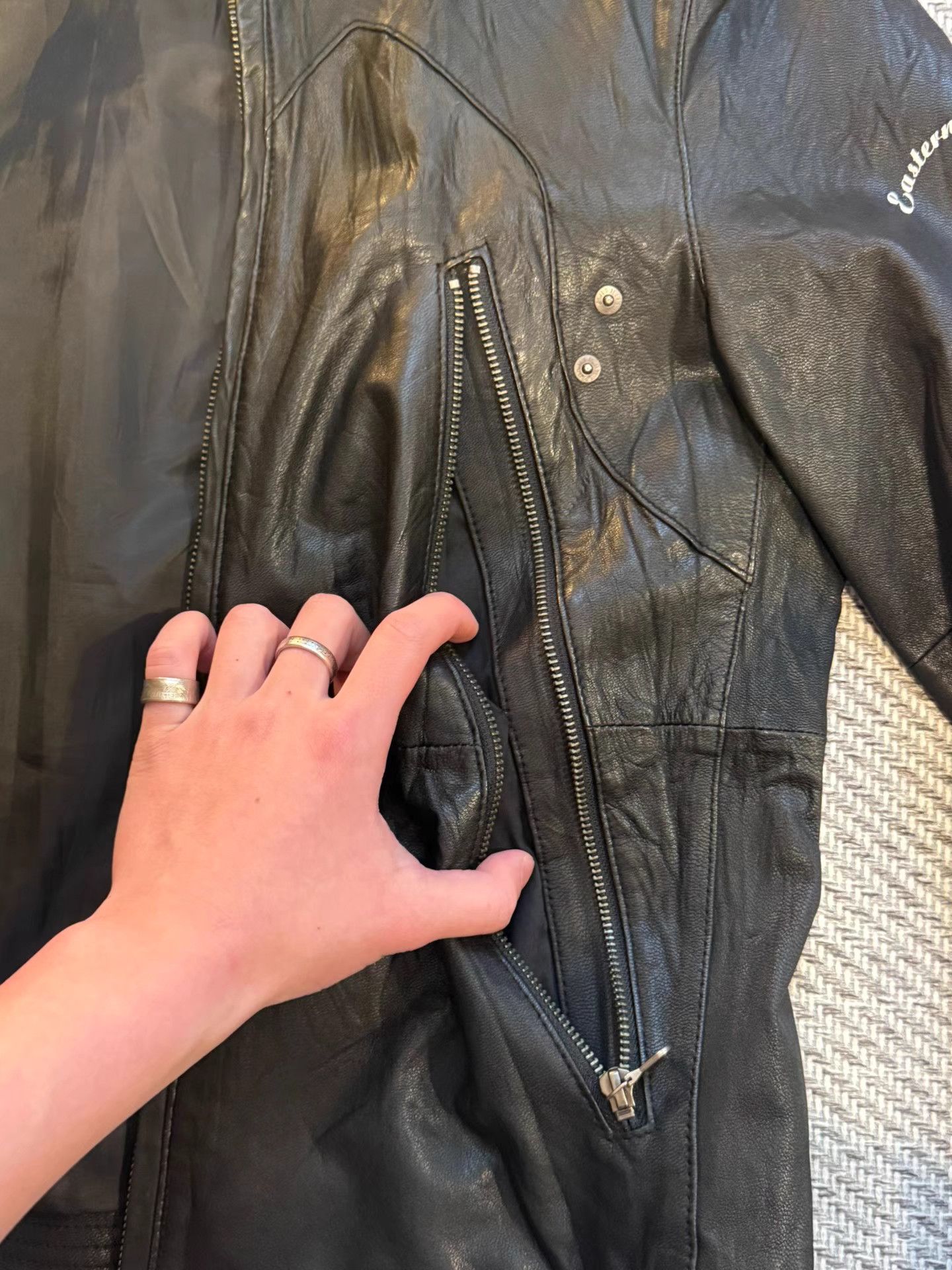 PPFM PPFM Stand Collar Biker Sheepskin Leather Jacket K24 Size US M / EU 48-50 / 2 - 5 Thumbnail