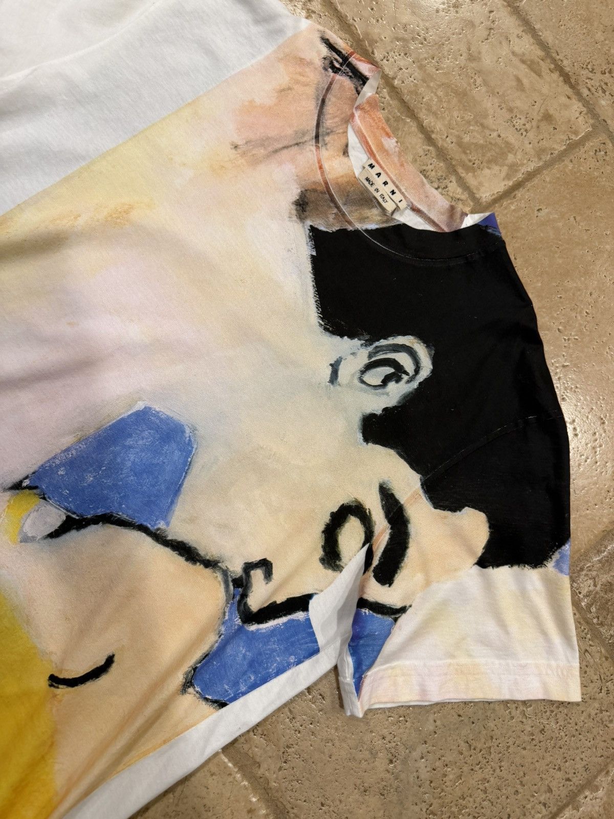 Marni Marni x Betsy Podlach Art Collab Tie Dye White SS T-Shirt Size US XL / EU 56 / 4 - 4 Thumbnail