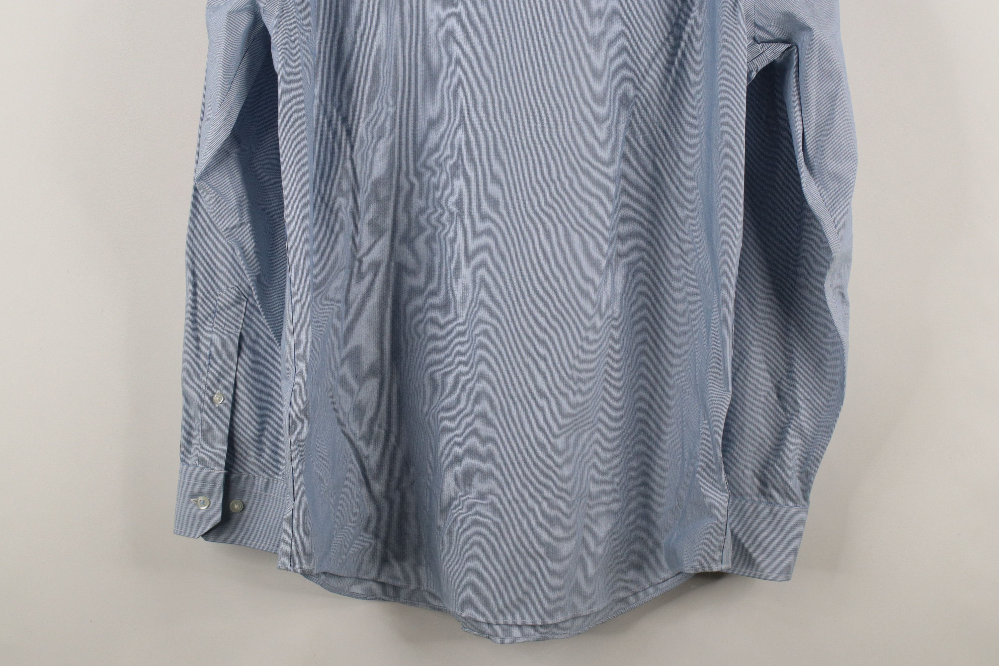 Banana Republic × Vintage New Banana Republic Striped Button Dress Shirt Blue Cotton Size US M / EU 48-50 / 2 - 10 Thumbnail