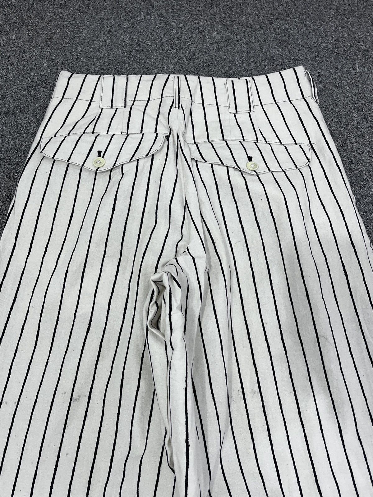 Yohji Yamamoto Yohji Yamamoto Pour Homme Stripe Wide Leg Baggy/Trouser pant Size US 28 / EU 44 - 7 Thumbnail