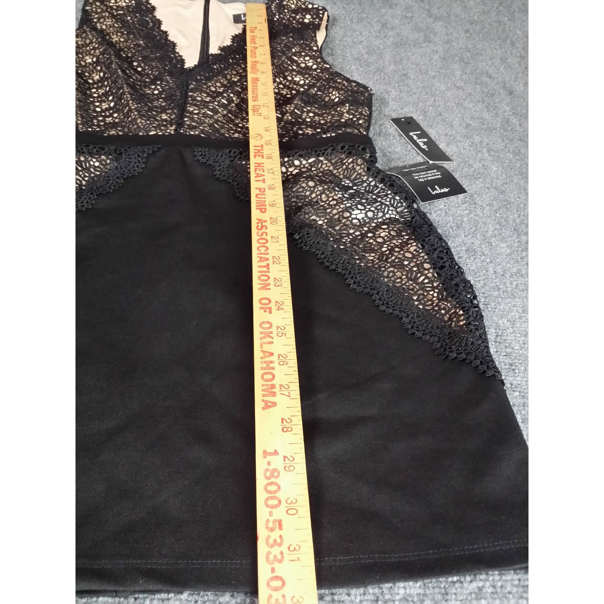 Lulus Lulus After The After Party Black and Nude Lace Bodycon Dres Size L / US 10 / IT 46 - 3 Thumbnail