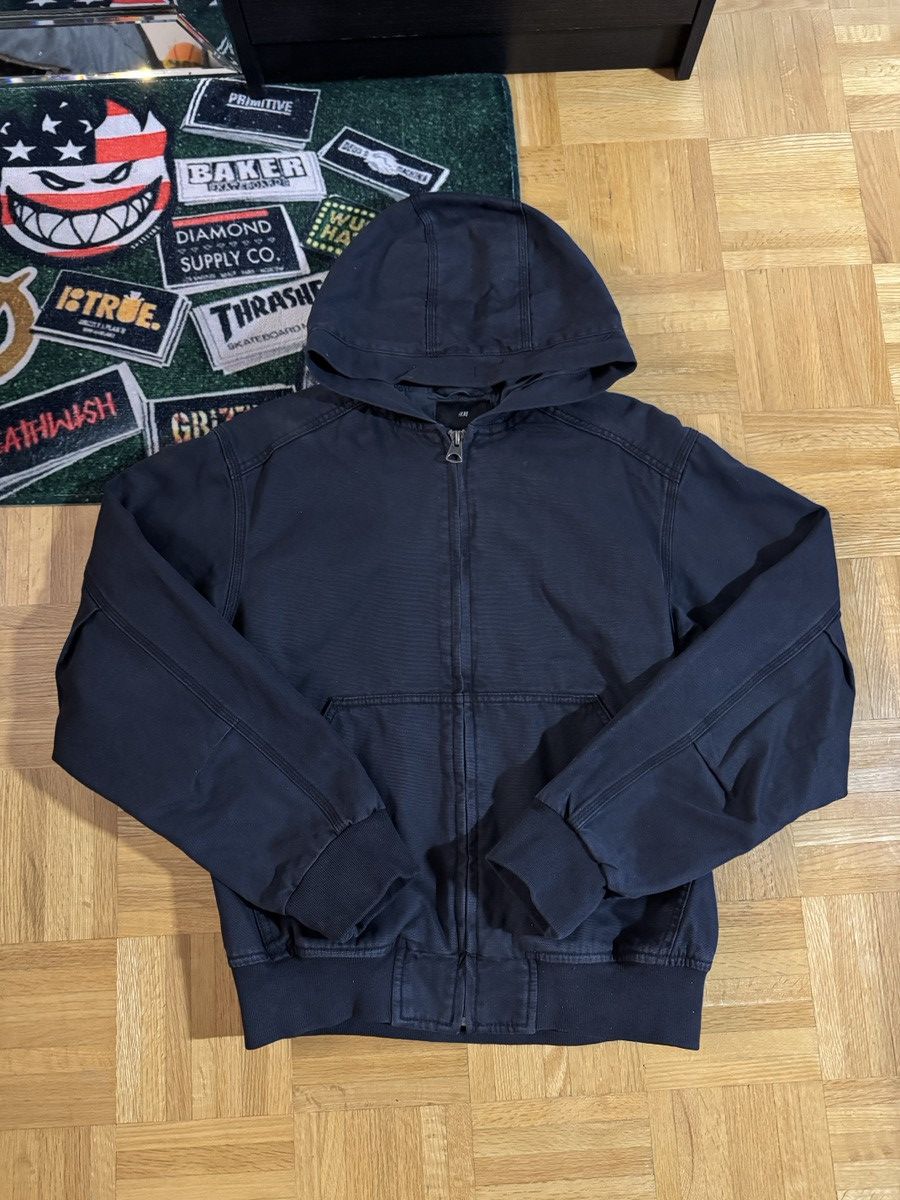 H&M Dark Denim Jacket with Hood Size US S / EU 44-46 / 1 - 2 Thumbnail