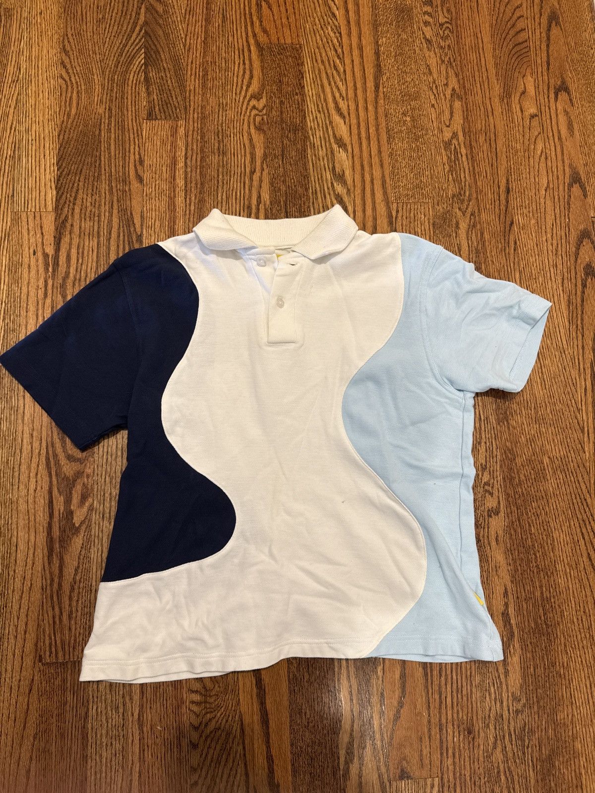 Golf Wang × Golf le Fleur WAVY STRIPE KNIT POLO RED | Grailed