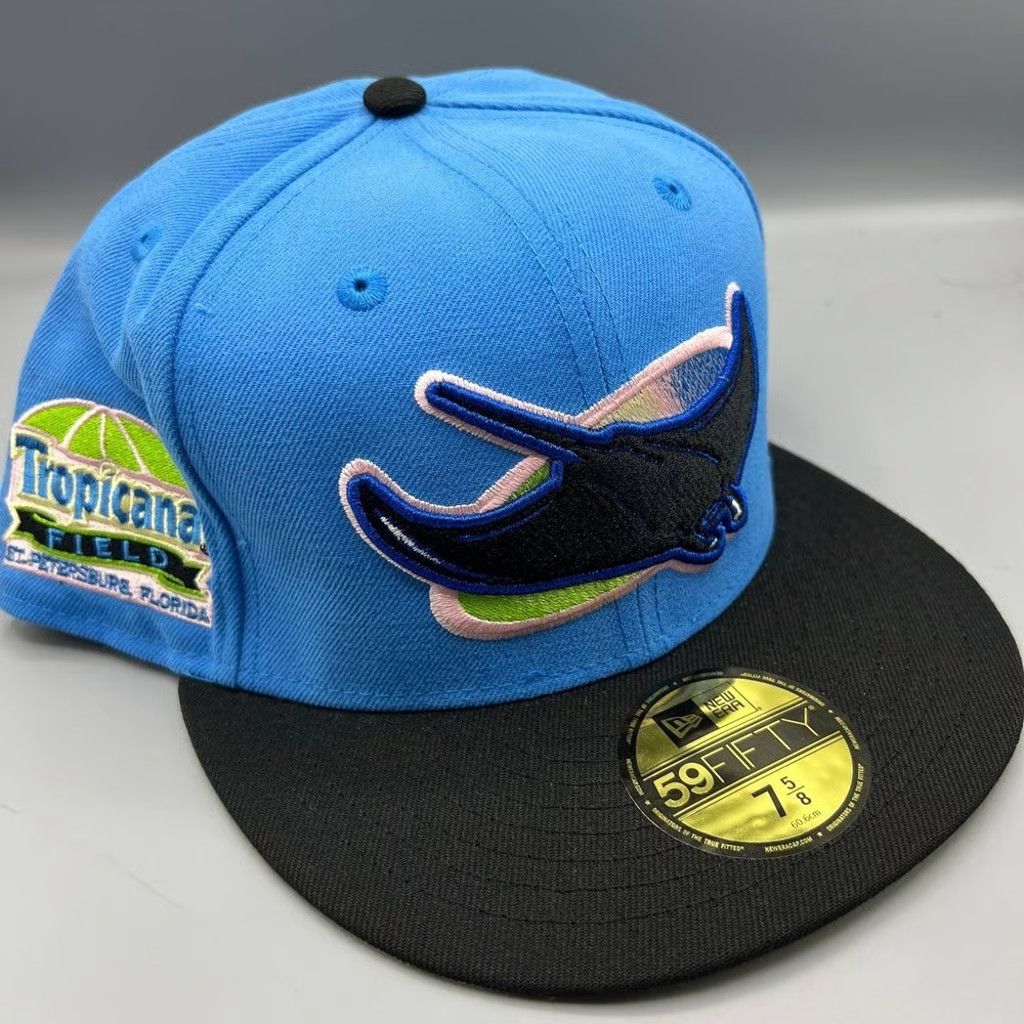 New Era Tampa Bay Rays Hat Men 7 5/8 59Fifty New Era Fitted Cap New Size ONE SIZE - 1 Thumbnail