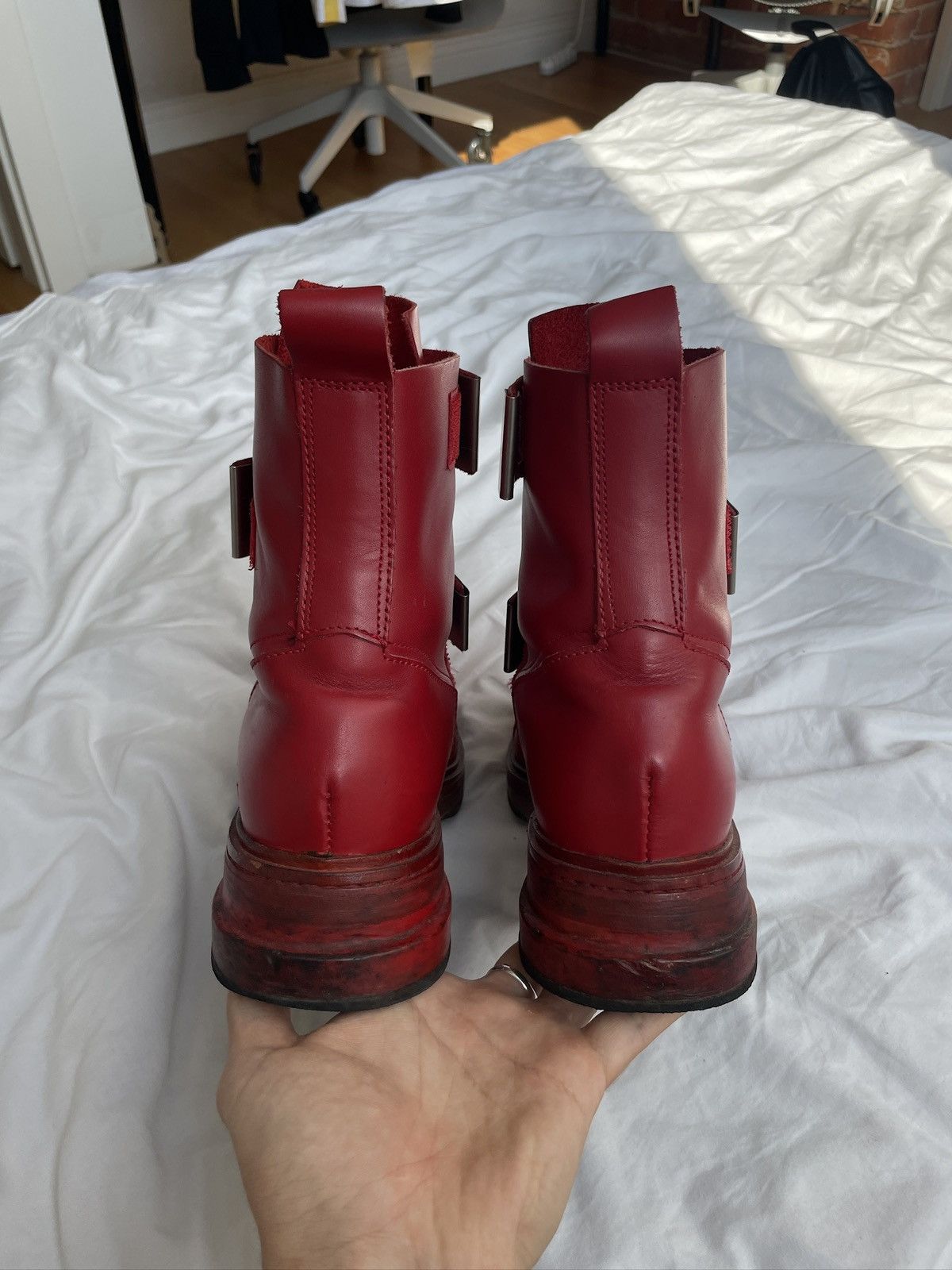 Dirk Bikkembergs Dirk Bikkembergs AW96 4 Velcro Straps Leather Boots Size US 10 / EU 43 - 3 Thumbnail