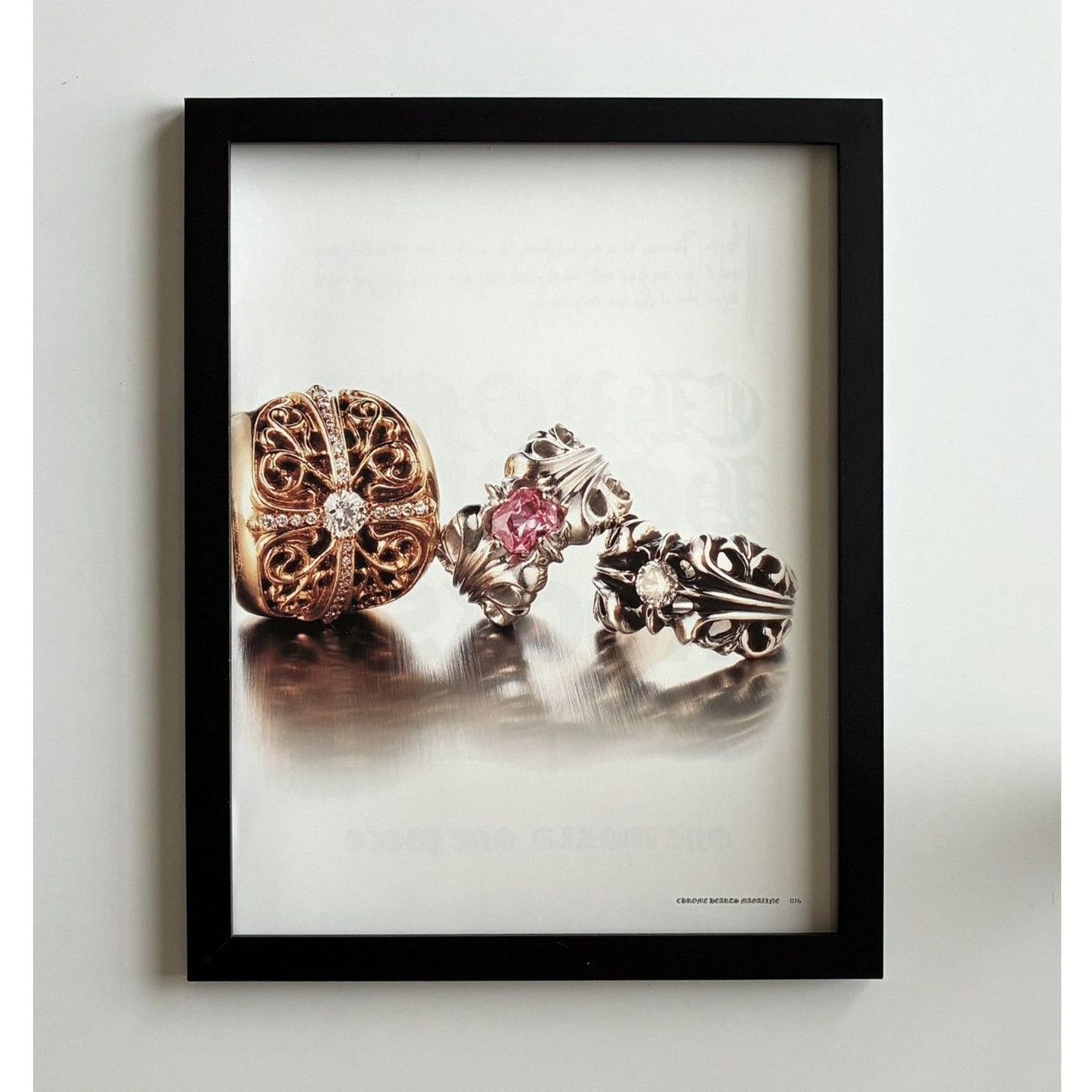 Chrome Hearts × Japanese Brand × Vintage Chrome Hearts rings photo Framed poster 9x11 Size ONE SIZE - 1 Thumbnail