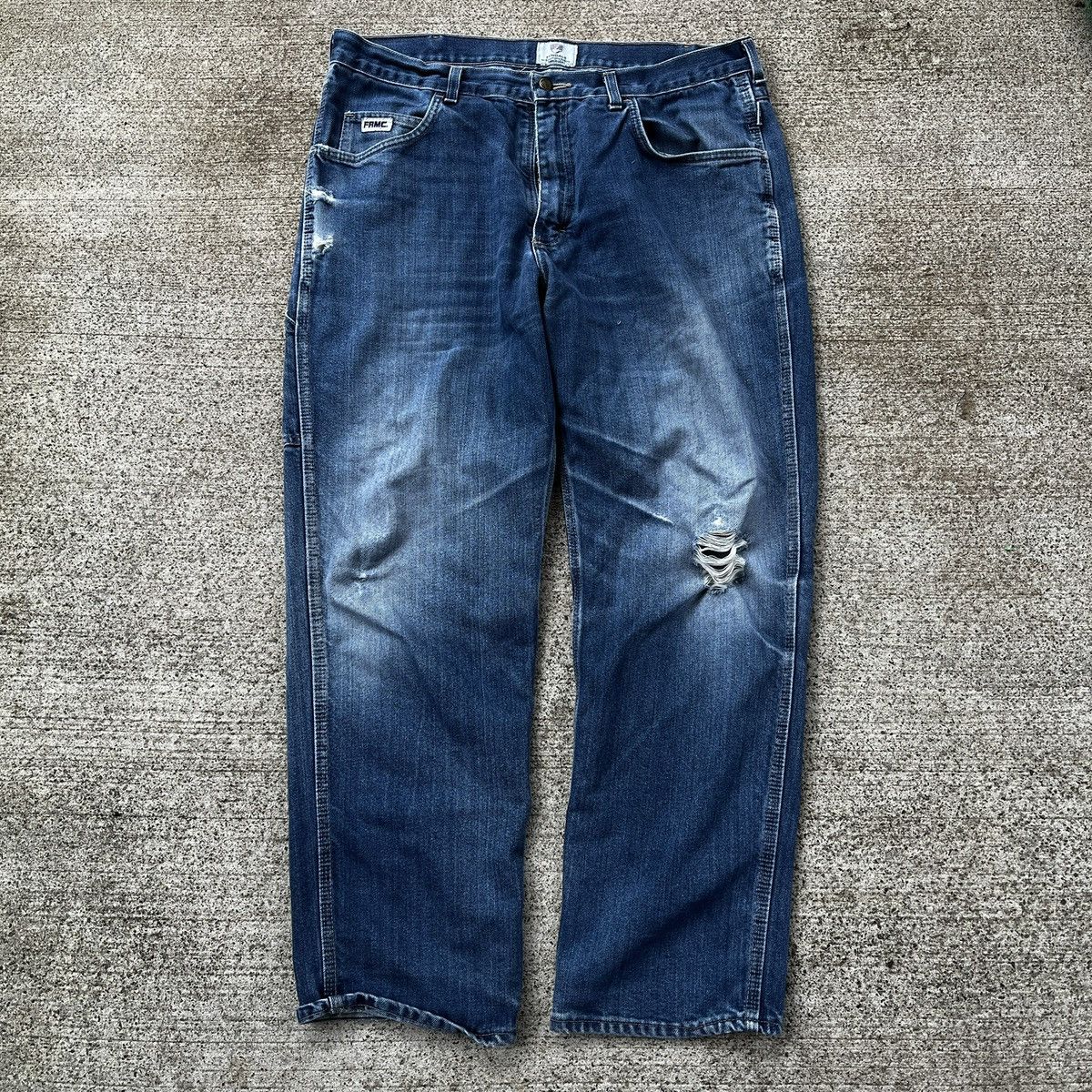 Japanese Brand Vintage Faded Distressed Jeans 38x32 90’s Y2K Size US 38 / EU 54 - 1 Thumbnail