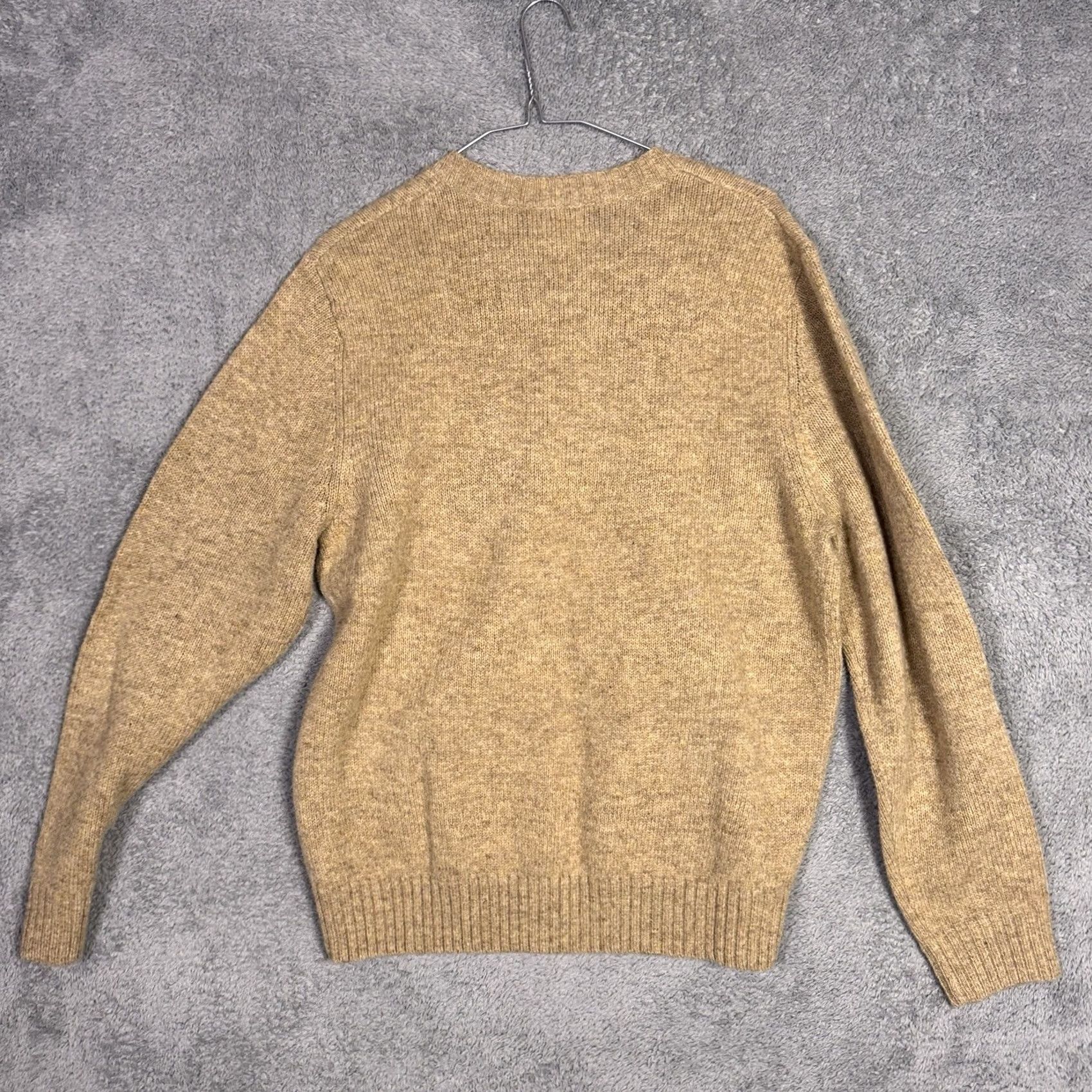 Vintage L.L. Bean Sweater Mens M 100% Shetland Wool V Neck Pullover Jumper Knit Brown Long Sleeve Regular Fit Winter Knit 264610 Mens Size US M / EU 48-50 / 2 - 7 Thumbnail