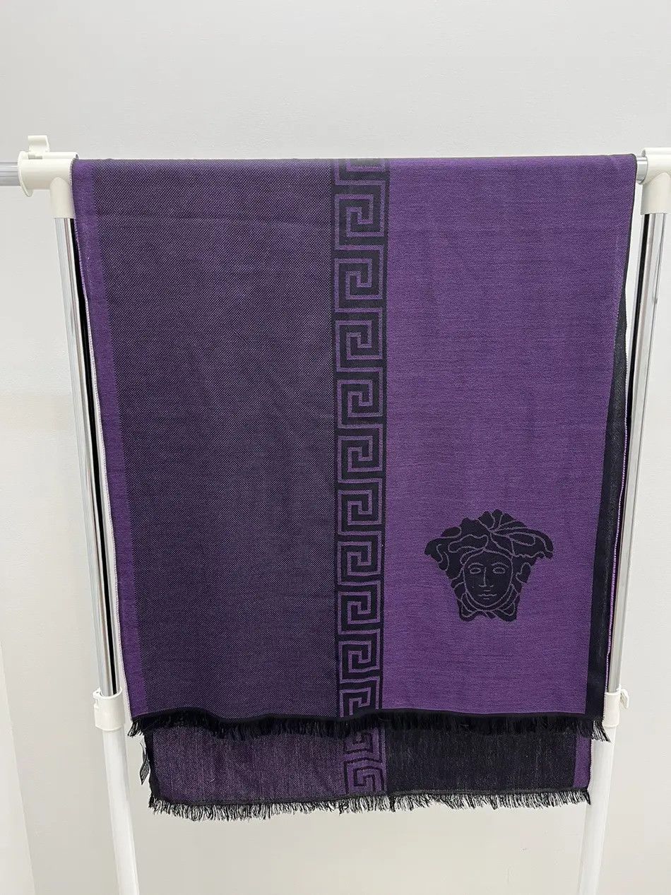 Versace Versace Lana Wool Big Medusa Logo Scarf Size ONE SIZE - 1 Thumbnail