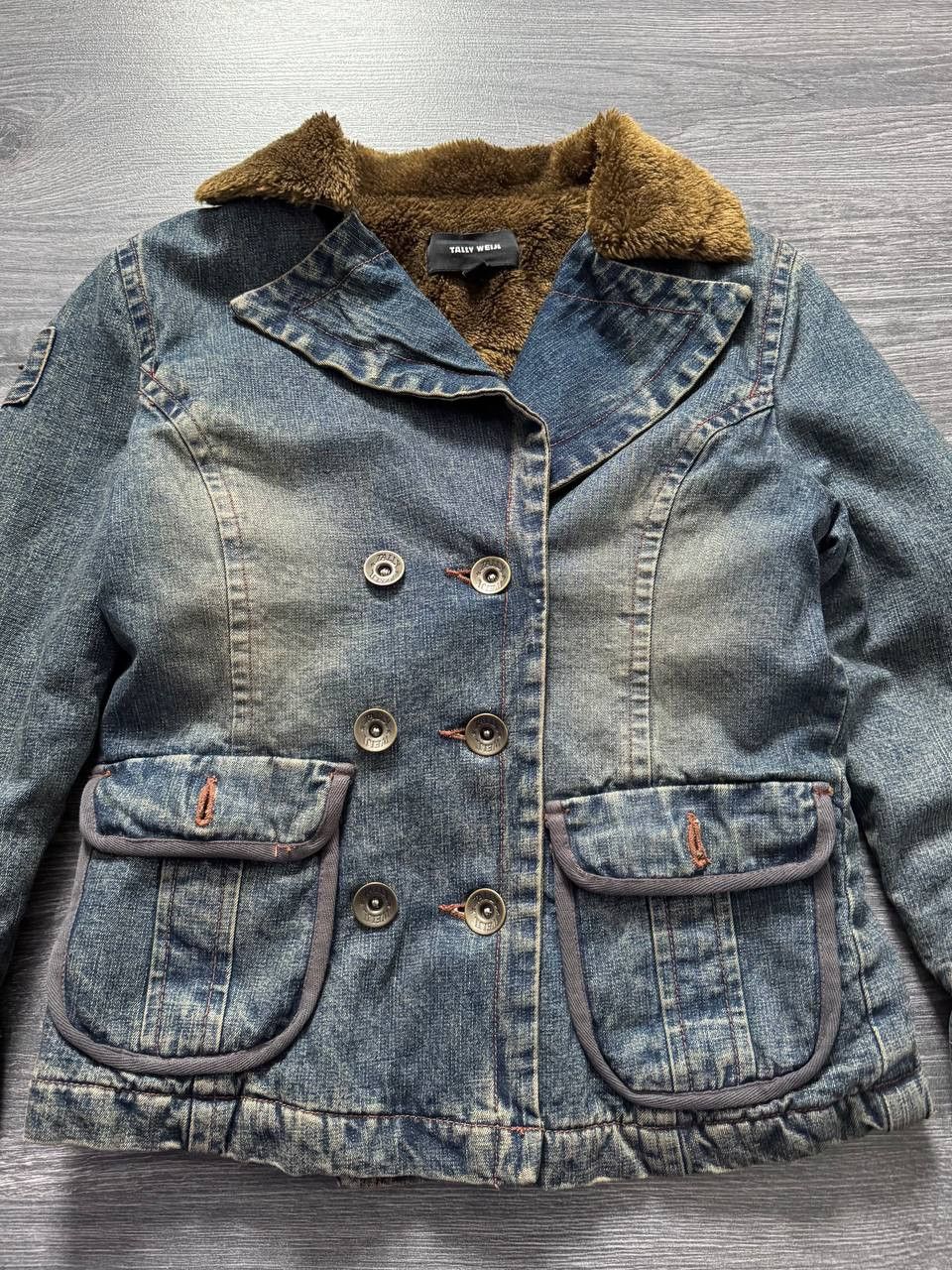 Japanese Brand Y2K Faux Fur Collar Denim Jacket Vintage Dolce Gabbana style Size M / US 6-8 / IT 42-44 - 9 Thumbnail