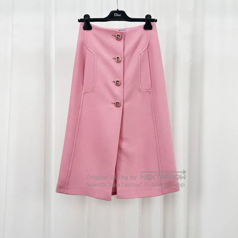 Prada Prada Pink woollen slip skirt Size 25" / US 0 / IT 36 - 1 Thumbnail
