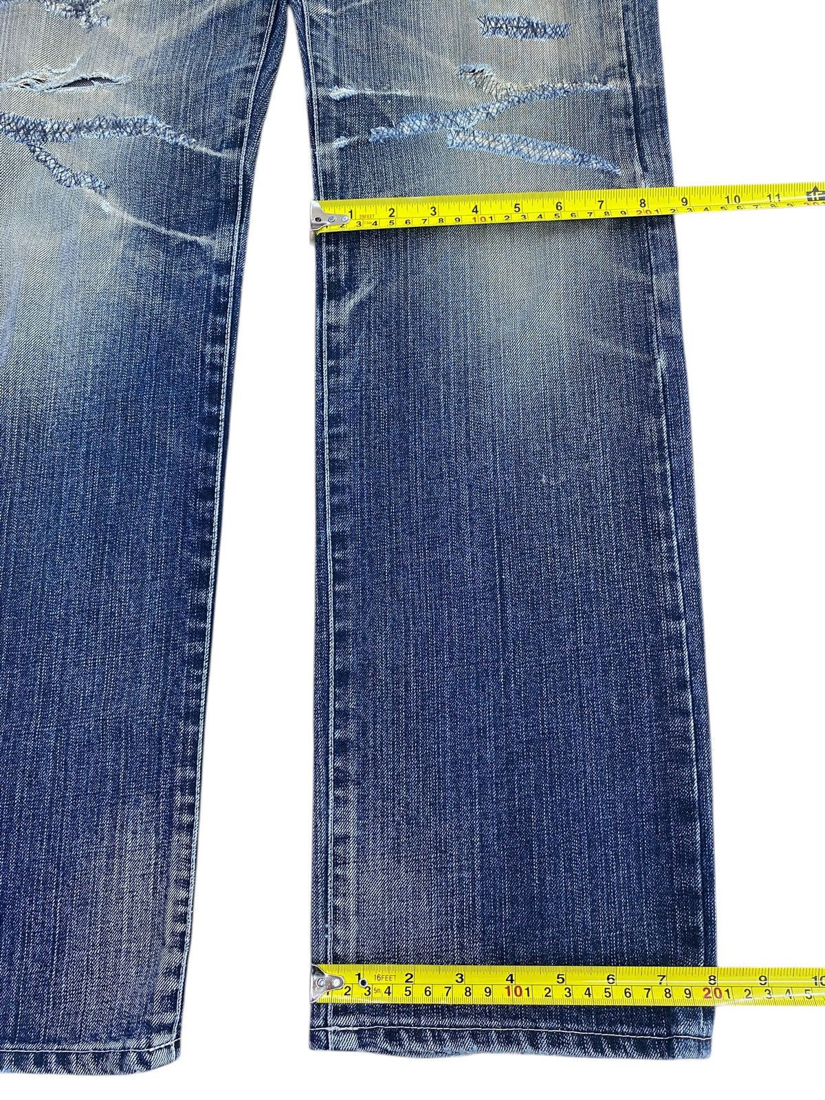 Japanese Brand Japanese Brand Whiskers Ripped Style Straight Cut Jeans Size US 33 - 8 Thumbnail