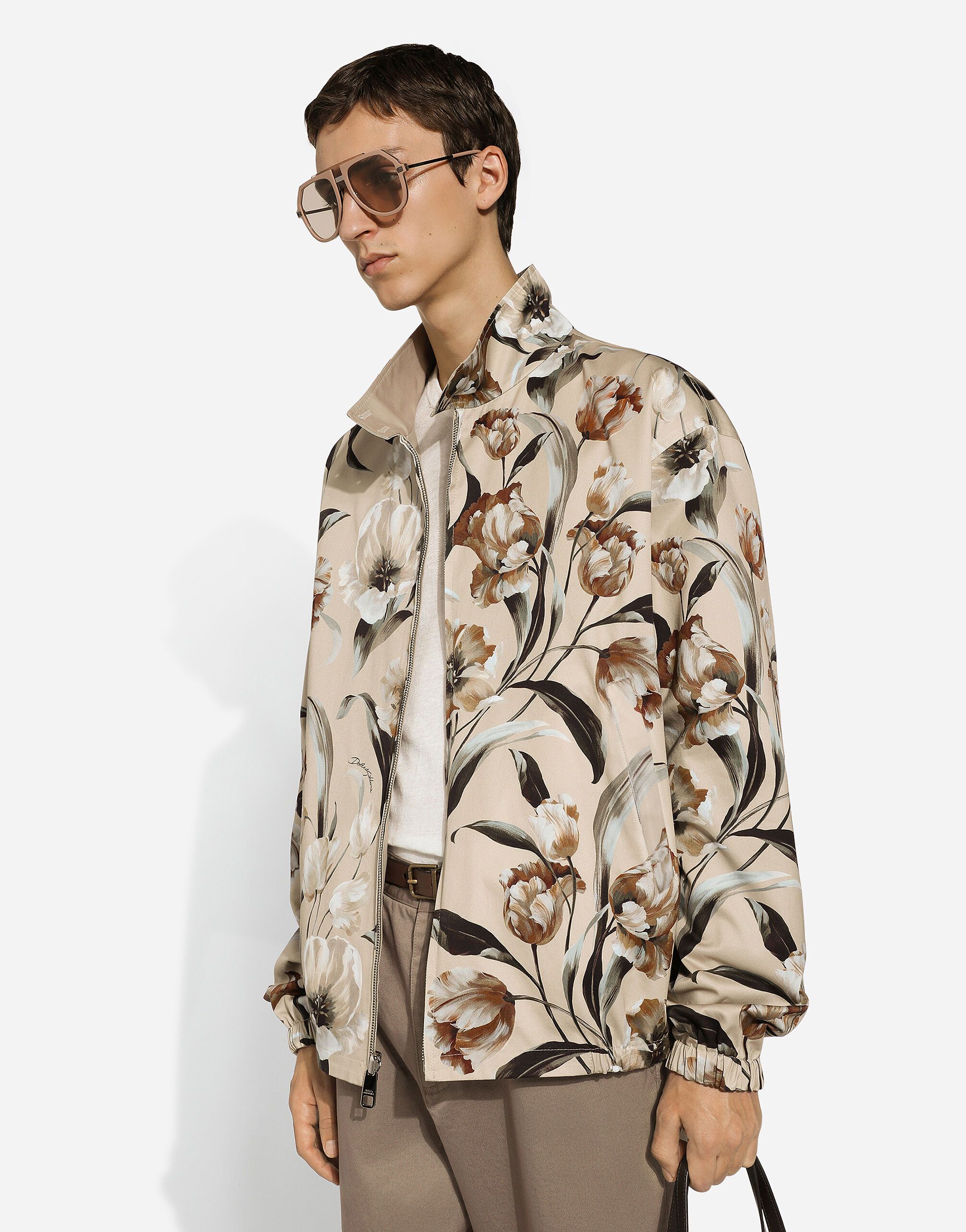Dolce & Gabbana o1s22i1n0924 Reversible Floral Print Jacket in Beige Size US M / EU 48-50 / 2 - 4 Thumbnail