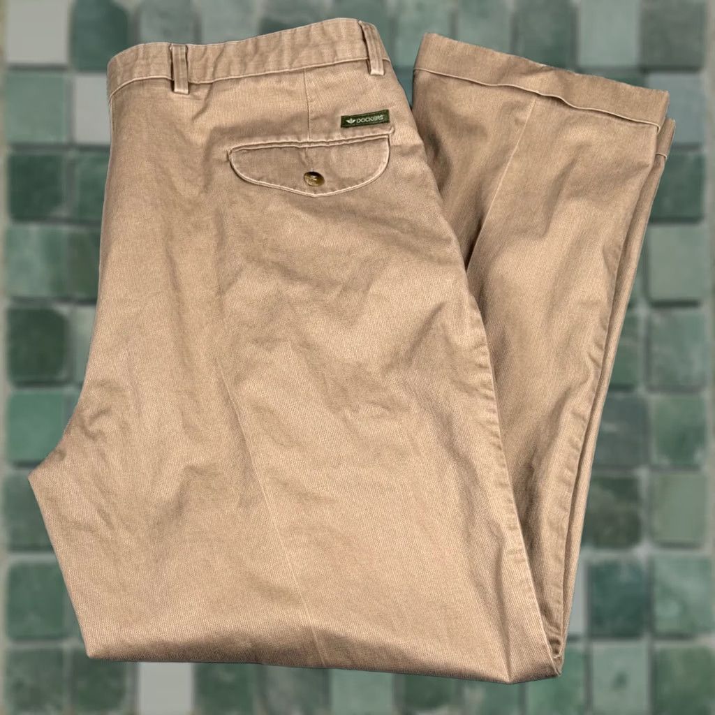 Dockers VINTAGE Dockers Pants Khaki Corduroy Relaxed Fit Pleated 38x30 Waist 36 Y2K 90s Mens Size US 36 / EU 52 - 1 Thumbnail