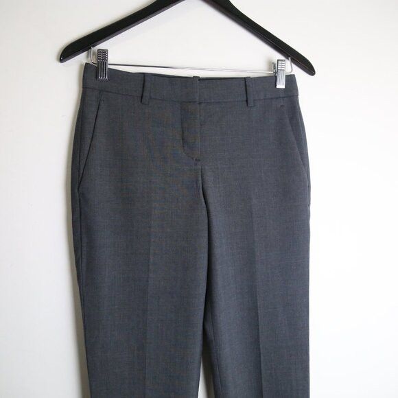Theory Theory Testra 2B Virgin Wool Grey Pleated Slim Pants Size 00 Size 24" / US 00 / IT 34 - 2 Thumbnail
