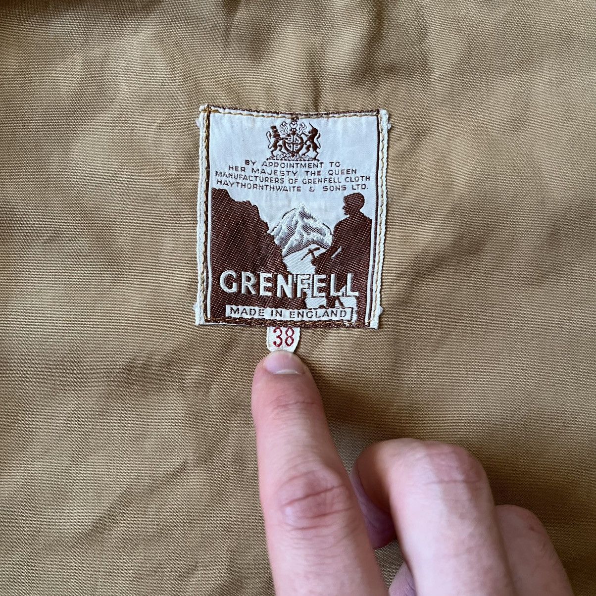 Grenfell Vintage Cotton Jacket Men’s Size 38 Made in England