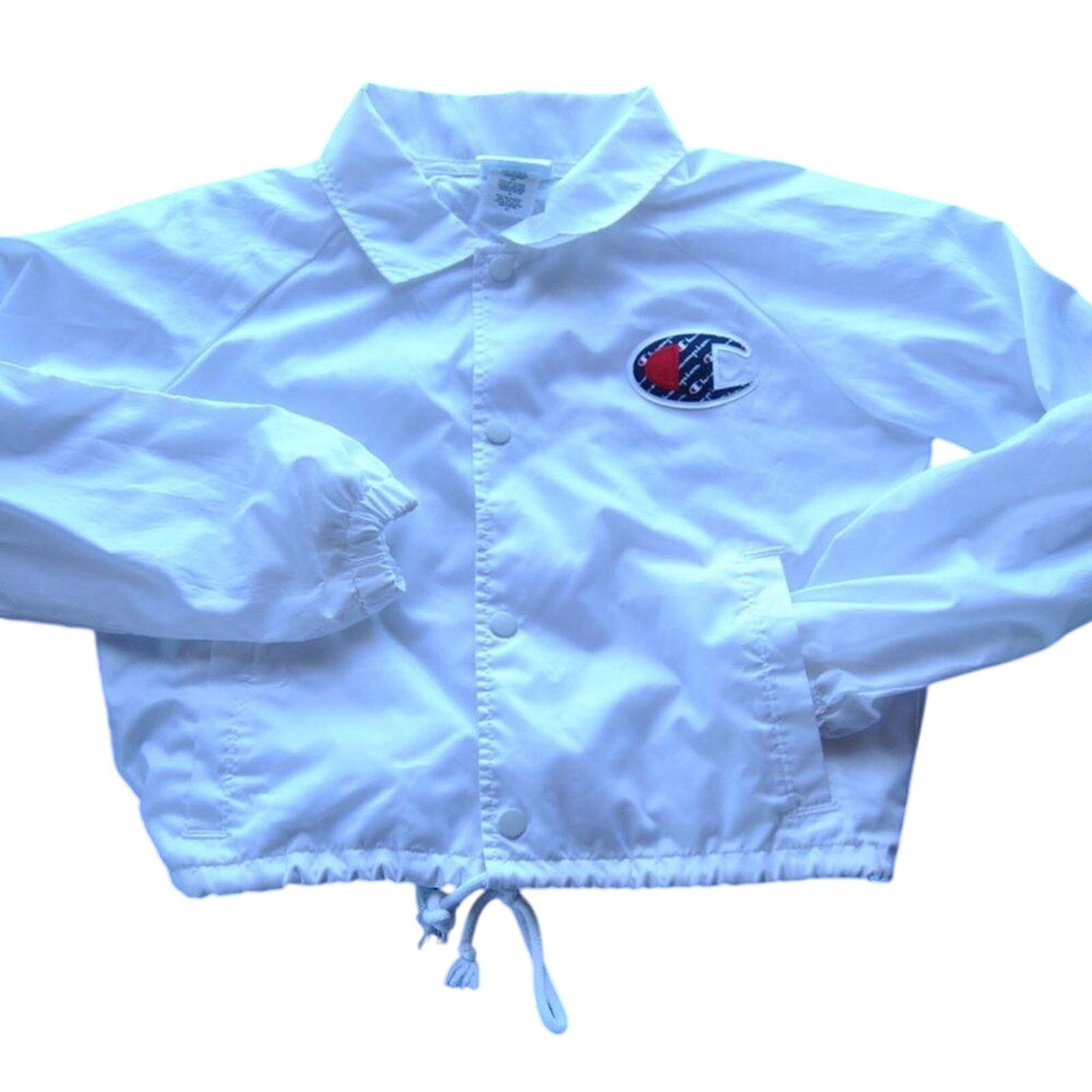 Champion Champion X-Small Button Up Rain Jacket White w/ Tie Waist Size XS / US 0-2 / IT 36-38 - 1 Thumbnail