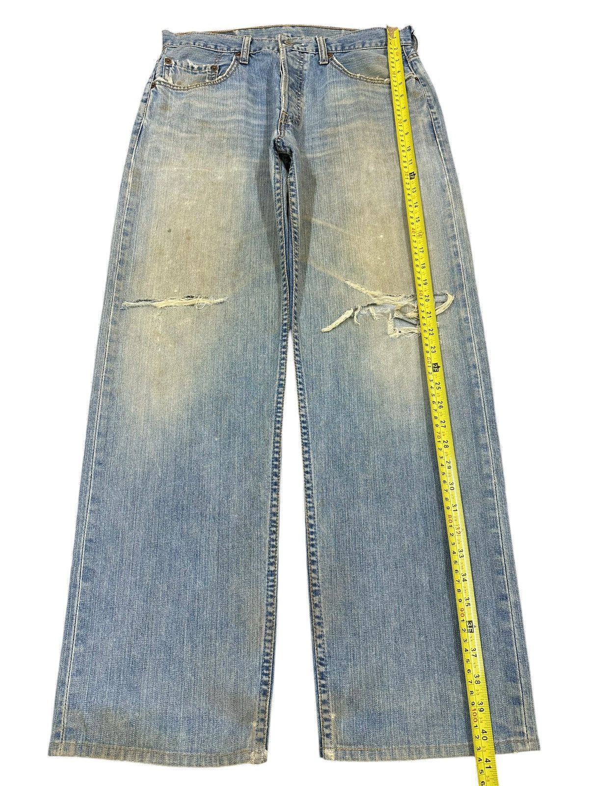 Levi's Vintage 90s Levis 501 Mud Faded Wash Distressed Baggy Jeans Size US 32 / EU 48 - 13 Thumbnail