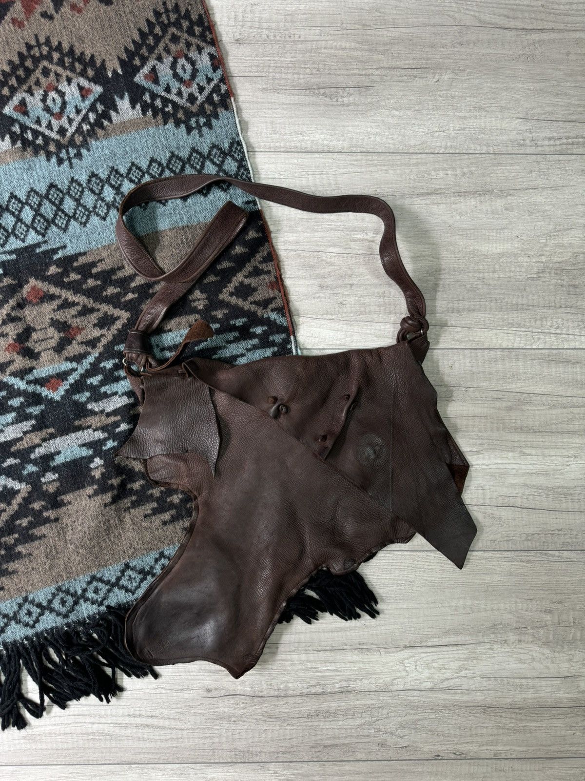 Handmade Vintage Moose Leather Bag Size ONE SIZE - 1 Thumbnail