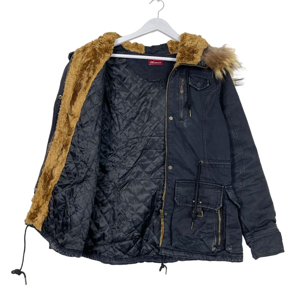 Avirex × Japanese Brand 💥AVIREX SURVIVAL BONDAGE FUR HOODIE JACKET Size US M / EU 48-50 / 2 - 9 Thumbnail