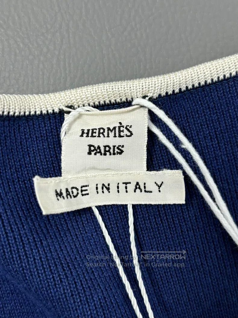 Hermes Hermes Blue color-blocked knit, long-sleeve zipper design Size XS / US 0-2 / IT 36-38 - 2 Thumbnail