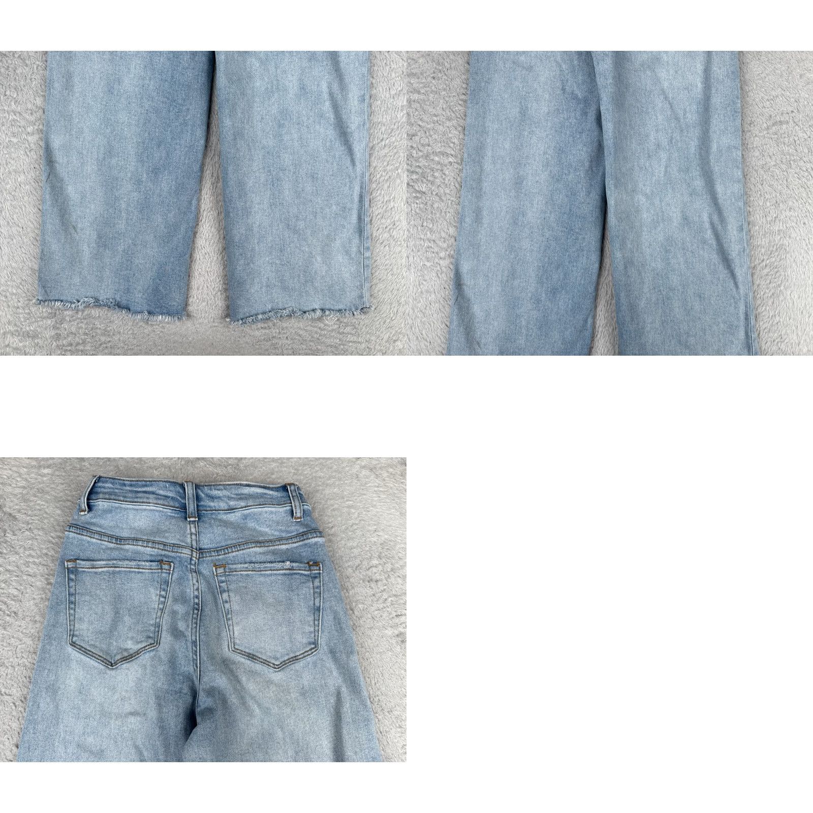 Vintage TNR Jeans Women 25 Blue Denim Wide-Leg High Rise 25x26 Cotton Blend Button Fly 5-Pocket Logo Embroidered Size 42" / US 20 - 10 Thumbnail
