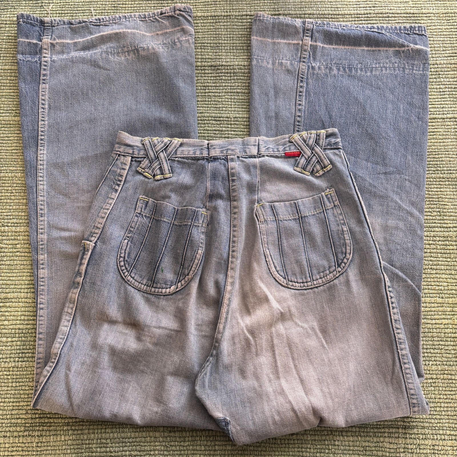 Vintage Vintage 70s Distressed Faded Bell Bottom Jeans Kazoo 28x31 Size 28" / US 6 / IT 42 - 5 Thumbnail