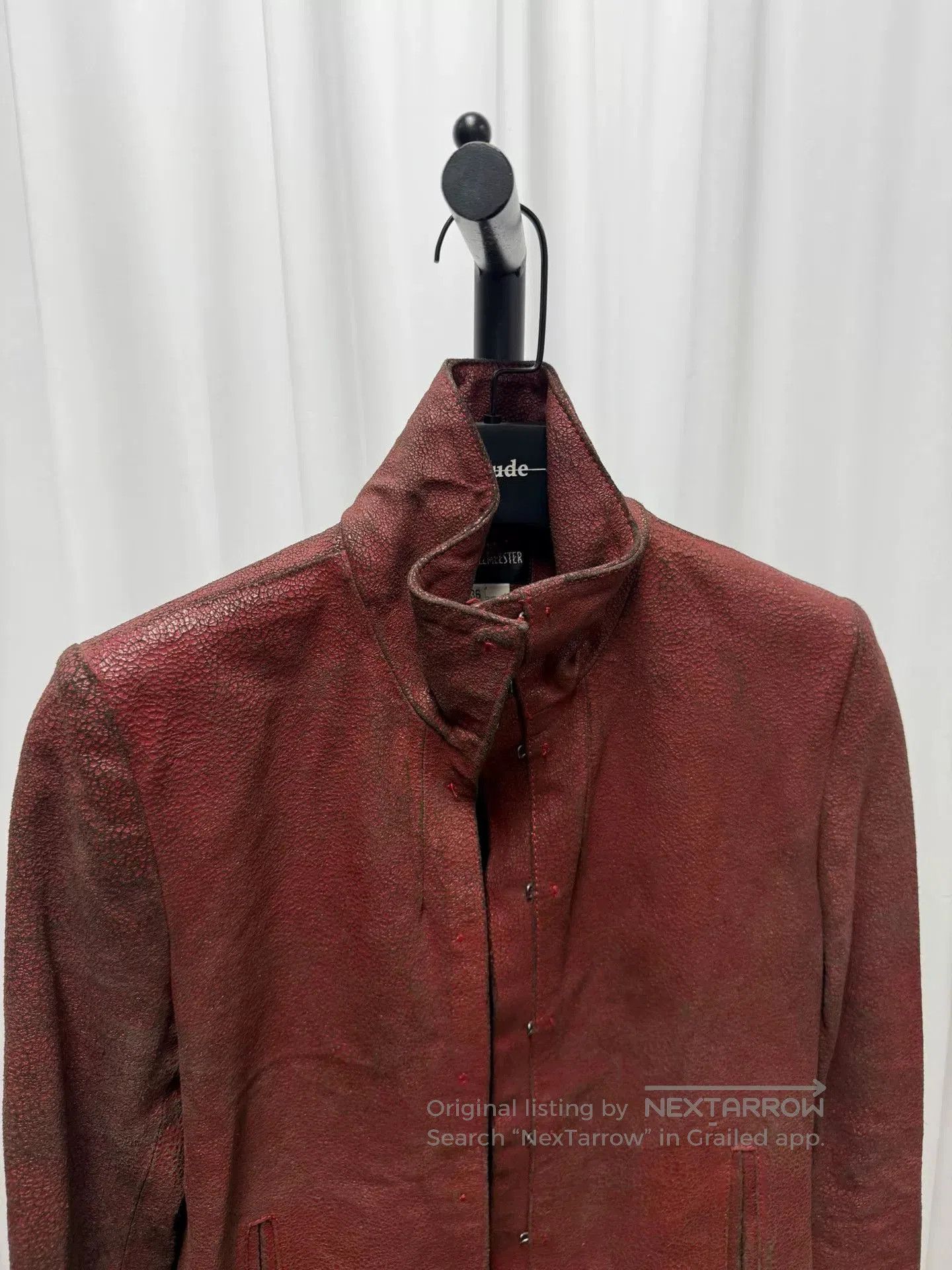 Ann Demeulemeester ann demeulemeester leather jacket with collar. Size US S / EU 44-46 / 1 - 4 Thumbnail