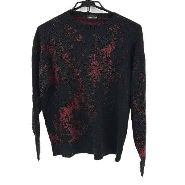Lad Musician LAD Red Blood Splatter Knit Sweater Size US S / EU 44-46 / 1 - 1 Thumbnail