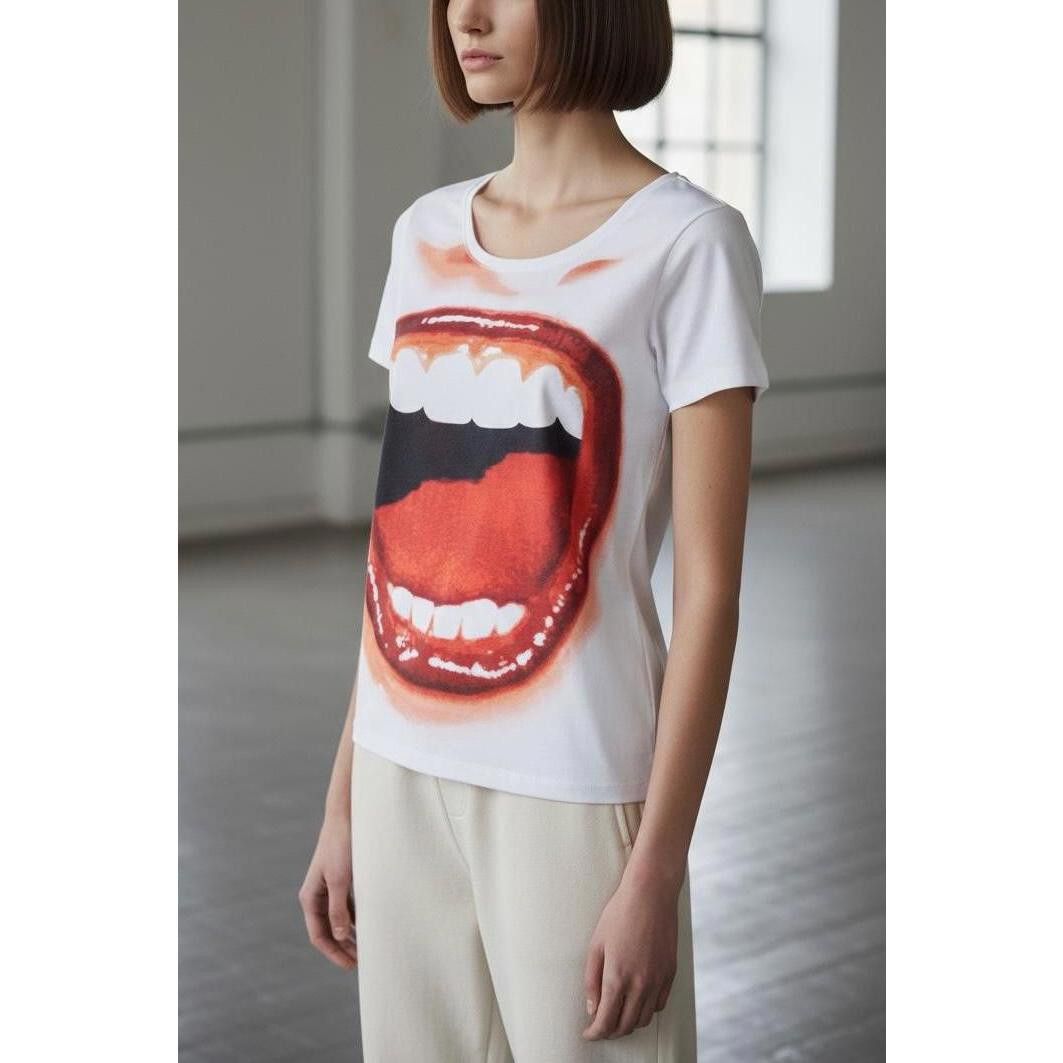 Desigual The Desigual Mouth Screaming Open Back Tee Size ONE SIZE - 3 Thumbnail
