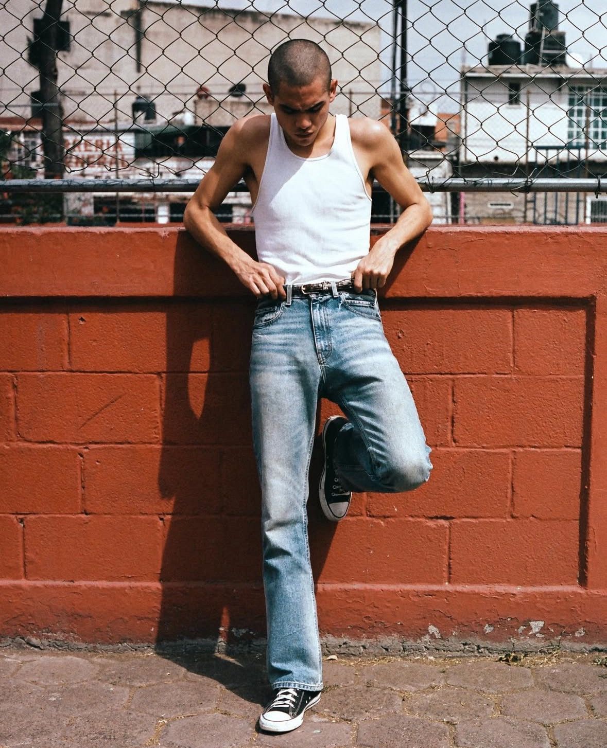 Bare Knuckles Washed Indigo Flared Jeans