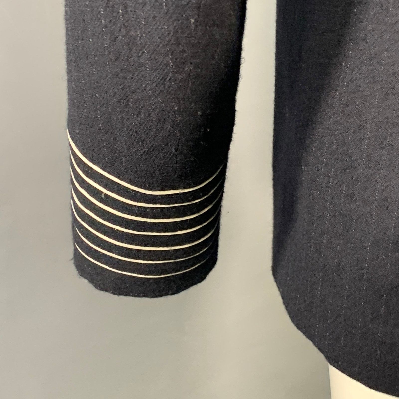 Paul Smith PAUL SMITH Navy Wool Single Button Notch Lapel Sport Coat Size 38R - 5 Thumbnail