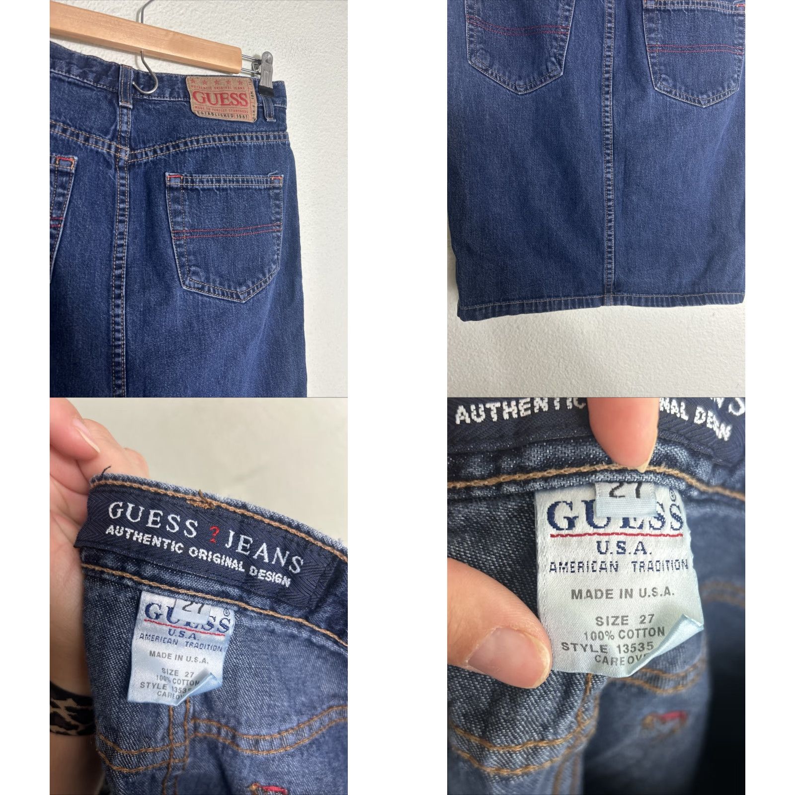 Guess VINTAGE Guess Skirt Denim Women 27 Dark Wash Short Straight & Pencil Mens? Womens Size 27" / US 4 / IT 40 - 9 Thumbnail
