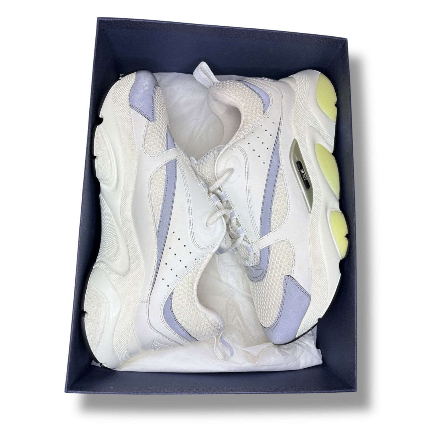 Dior Dior B22 Reflective Low Top White Sneakers | Size 44 (11US) Size US 11 / EU 44 - 2 Thumbnail