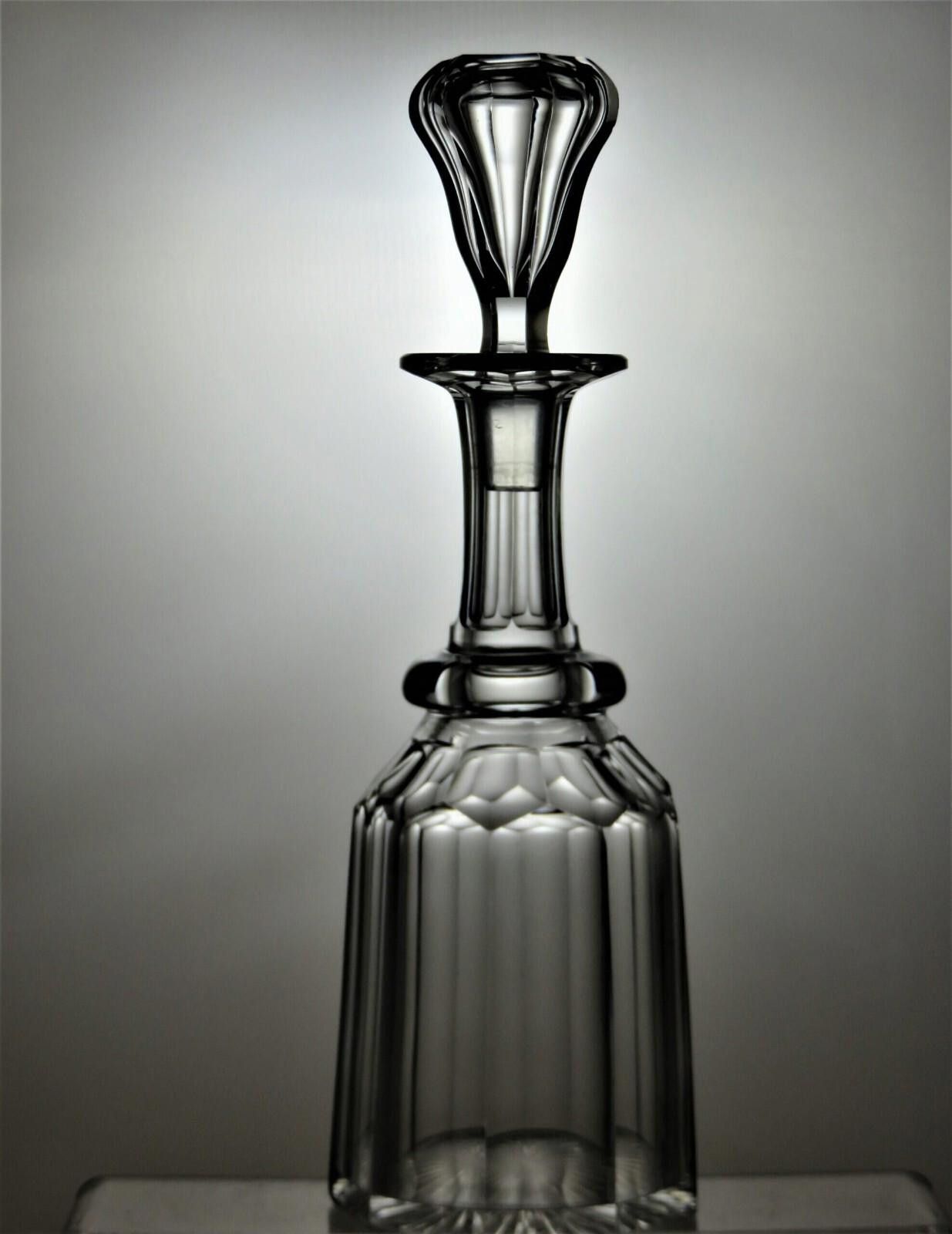 The Unbranded Brand Antique Victorian Pillar Molded Blown Flint Glass Decanter Size ONE SIZE - 1 Thumbnail