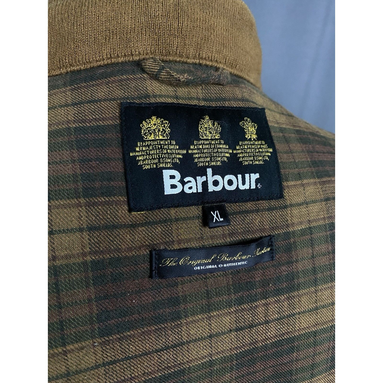Barbour Babrour Flyer Men's Brown Waxed Bomber Jacket Size XL Size US XL / EU 56 / 4 - 13 Thumbnail