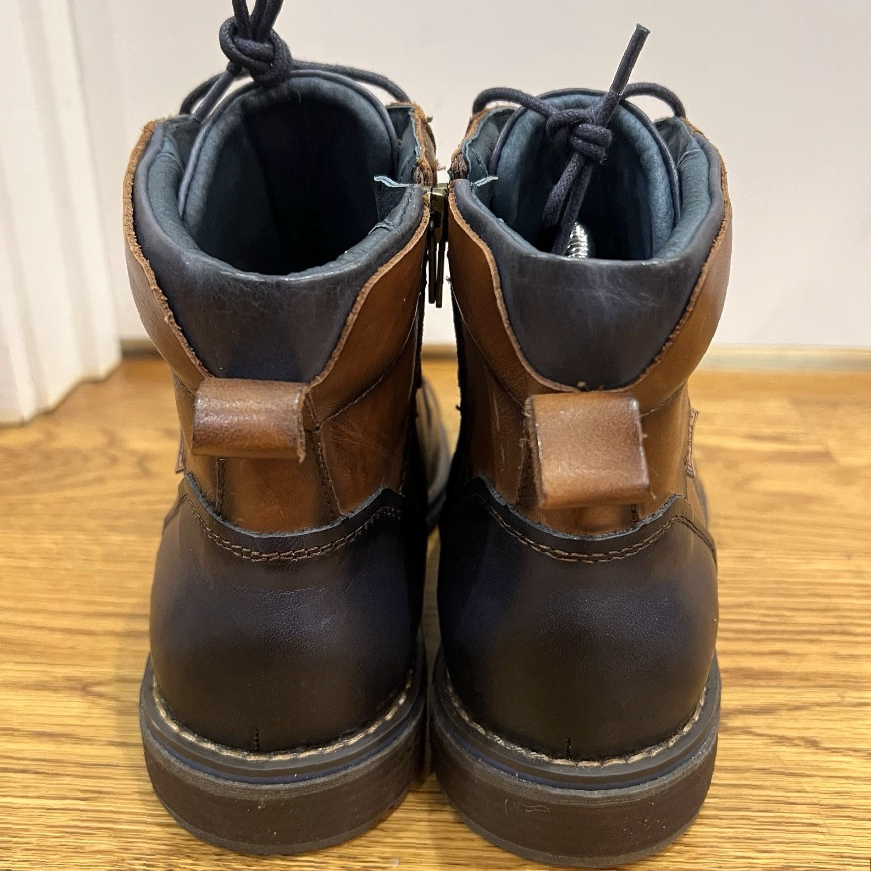 Vintage Pikolinos YORK Brown Leather Cap Toe Ankle Zip Lace Up Boots Sz 41 / 8.5 US Boots Mens Size ONE SIZE - 6 Thumbnail