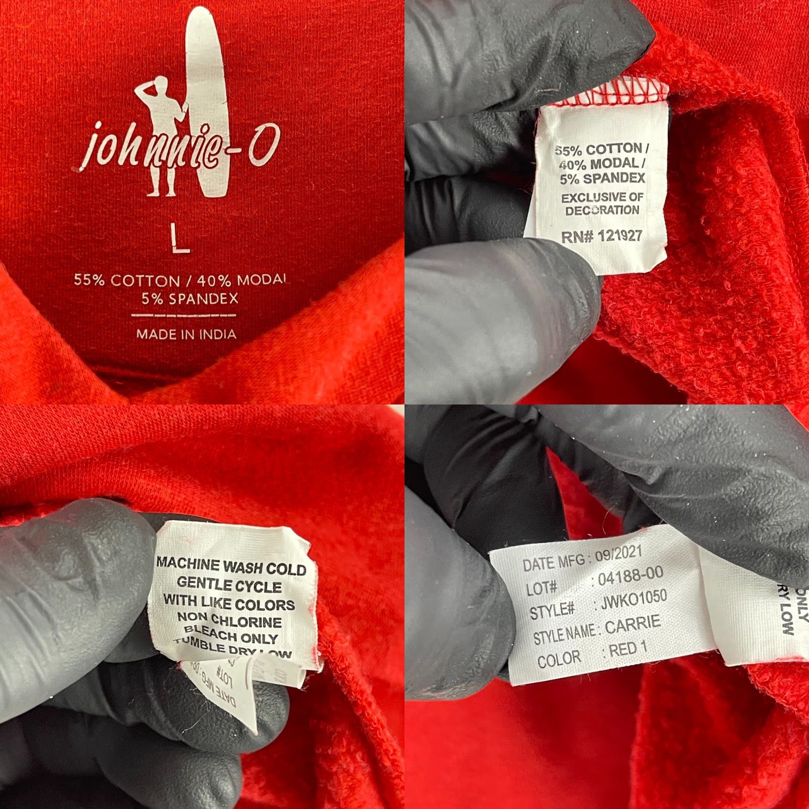 johnnie-O Johnnie-O Red Los Angeles Angels V-Neck Hoodie Sweater Womens Large Pullover Size L / US 10 / IT 46 - 9 Thumbnail