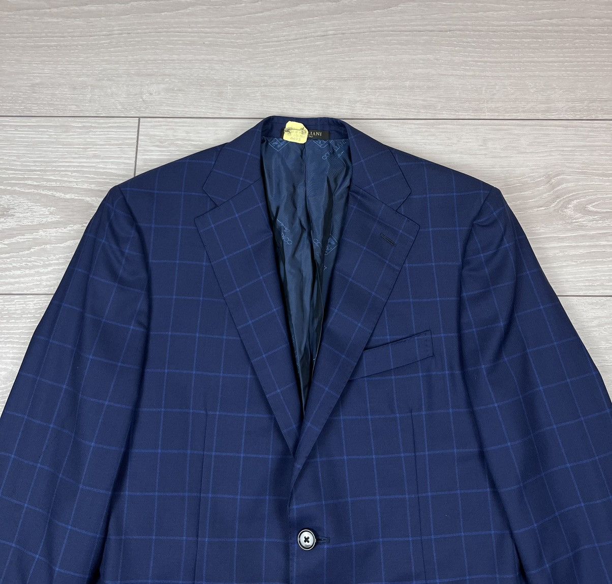 Corneliani Corneliani Blue Check Virgin Wool Silk Two Buttons Blazer Size 48R - 5 Thumbnail