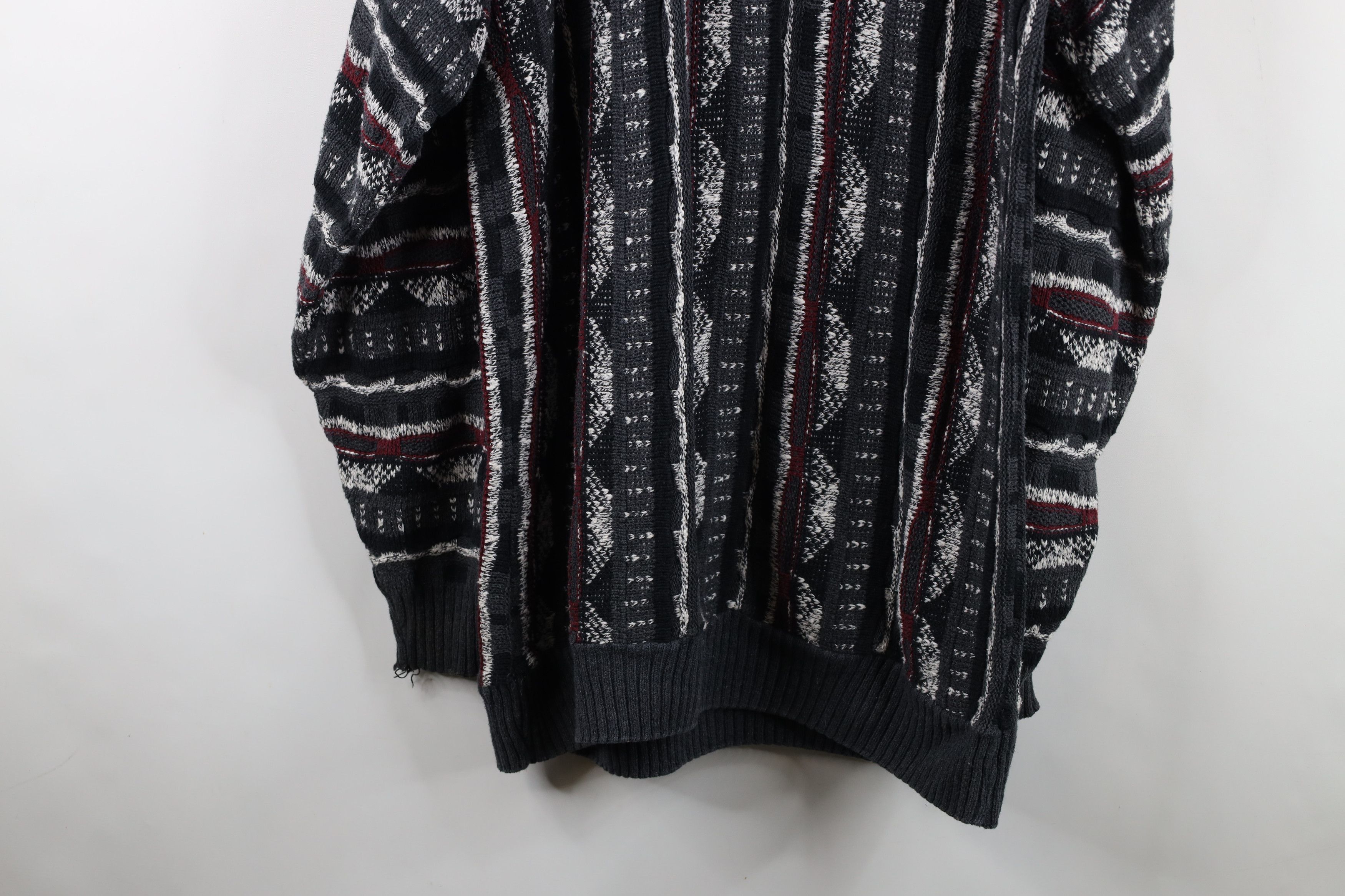 Vintage Vintage 90s Coogi Style Striped Knit Crewneck Sweater Size US XL / EU 56 / 4 - 11 Thumbnail