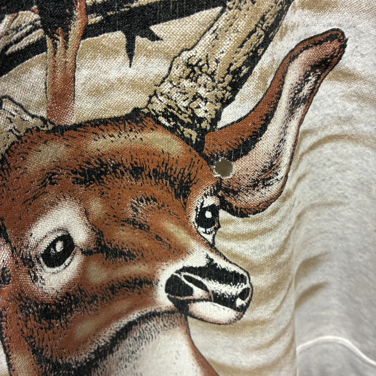 Vintage Vintage Early 90s Gray Raglan Cut Nature Deer Sweatshirt XL Size US XL / EU 56 / 4 - 3 Thumbnail